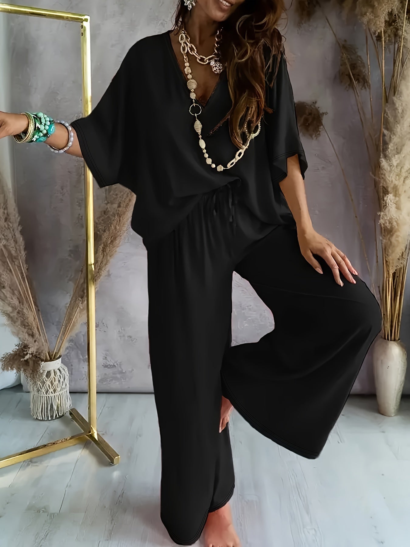 Dominika - Komplet damski casual - Dwuczęściowy zestaw dla swobodnego stylu