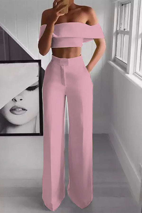 Marta - Komplet damski off-shoulder 2-częściowy - Bez rękawów dla eleganckiego looku