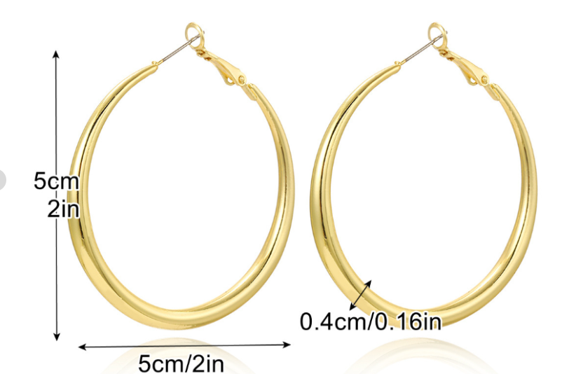 Liliana - Złote kolczyki koła 40 mm – wyrazisty styl