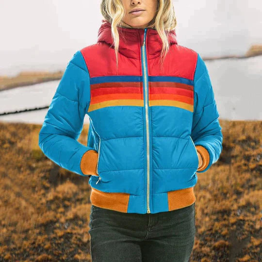 Jagoda | Pikowana kurtka damska zimowa typu bomber
