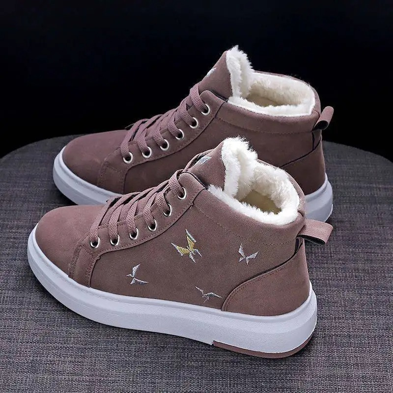 Lena - Wysokie Buty Zimowe z Nadrukiem Damskie