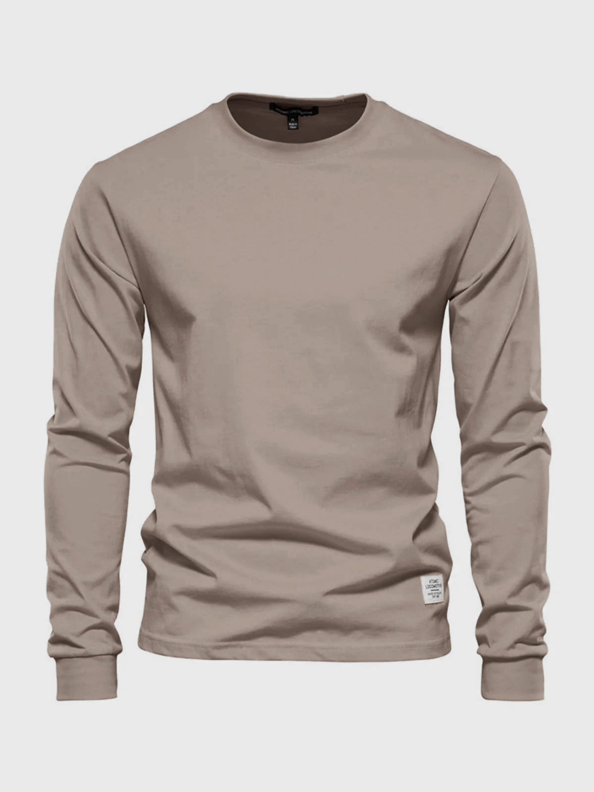 Grzegorz | Longsleeve męski jesień miękki i oddychający bawełniany z luźnym krojem