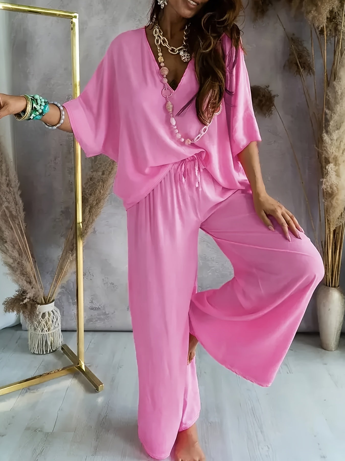 Dominika - Komplet damski casual - Dwuczęściowy zestaw dla swobodnego stylu