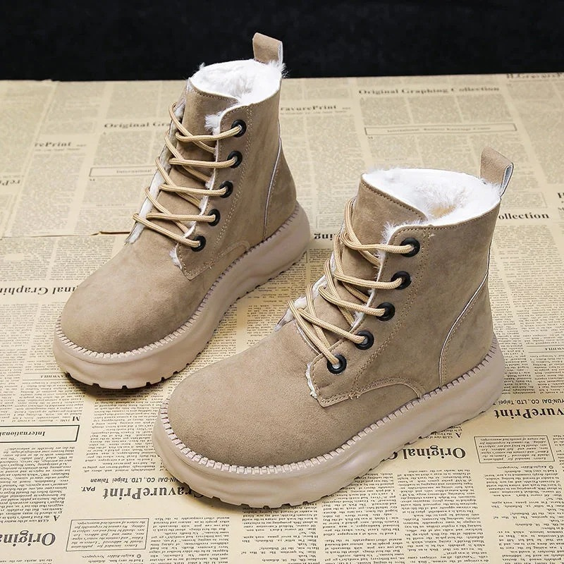 Lucyna - Wysokie Buty Zimowe na Wodoodpornej Podeszwie Damskie