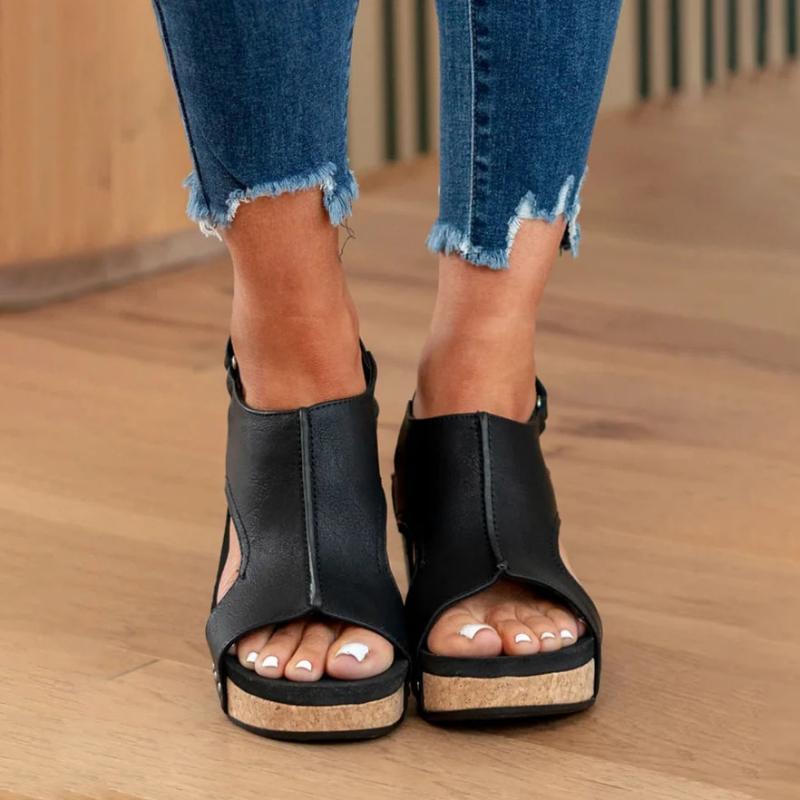Dames leren sandalen met verstelbare bandjes en ergonomisch voetbed – stijlvol comfort voor elke stap