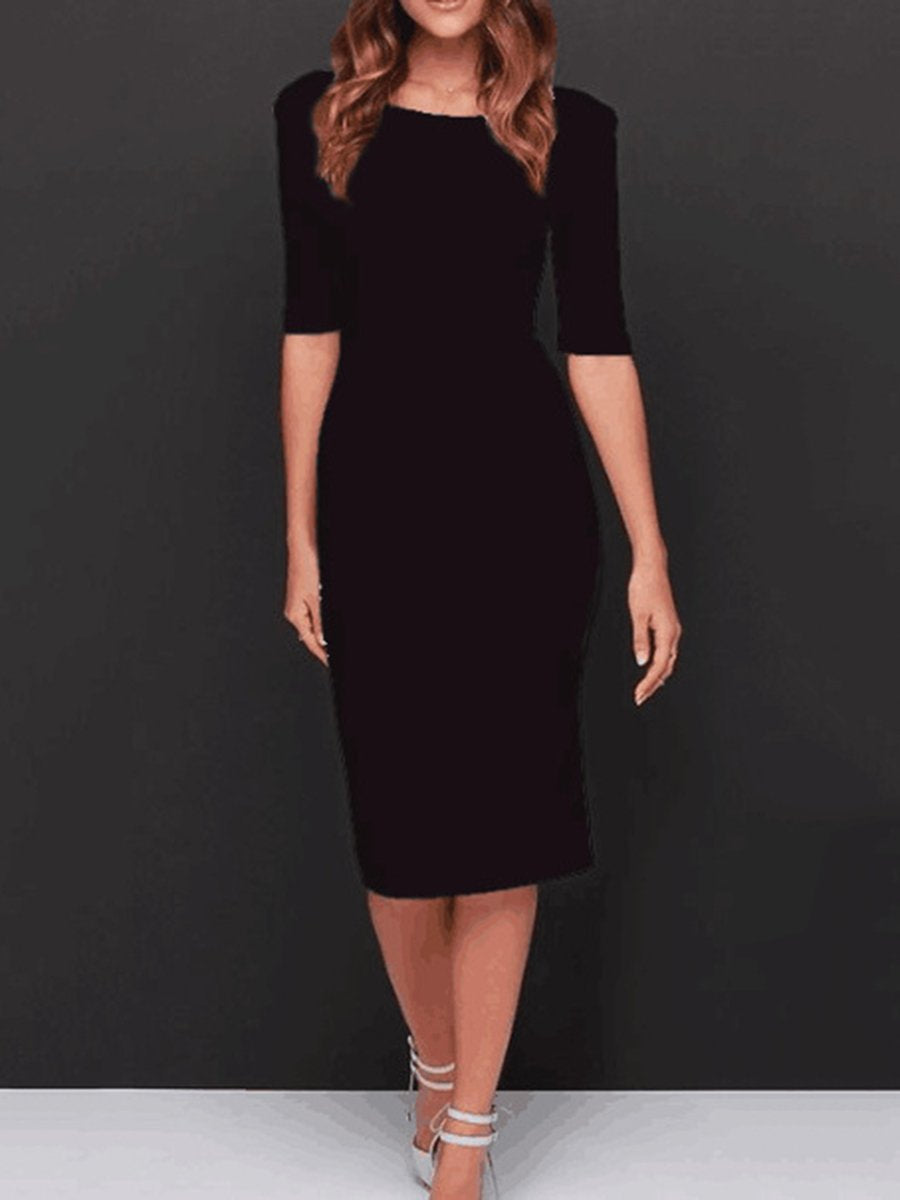 Gizela - Gładka sukienka bodycon damska