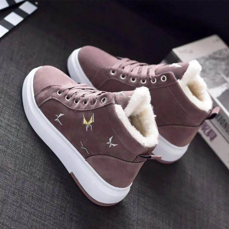 Lena - Wysokie Buty Zimowe z Nadrukiem Damskie
