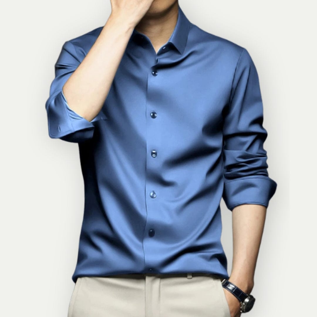 Męska koszula slim fit niewymagająca prasowania, elegancka i uniwersalna na każdą okazję