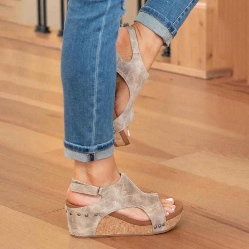 Dames leren sandalen met verstelbare bandjes en ergonomisch voetbed – stijlvol comfort voor elke stap