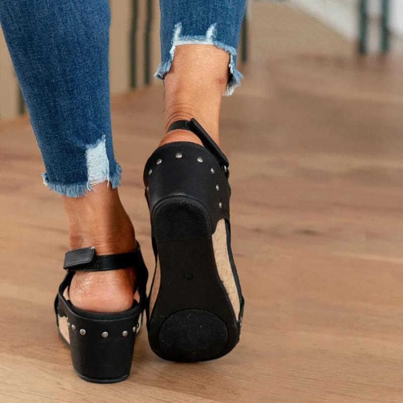 Dames leren sandalen met verstelbare bandjes en ergonomisch voetbed – stijlvol comfort voor elke stap