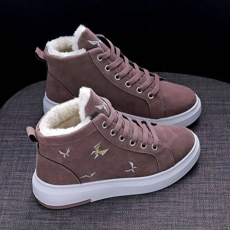 Lena - Wysokie Buty Zimowe z Nadrukiem Damskie