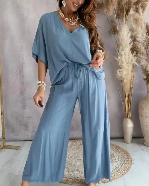Joanna - Komplet damski oversize - Stylowy i lekki zestaw o luźnym kroju