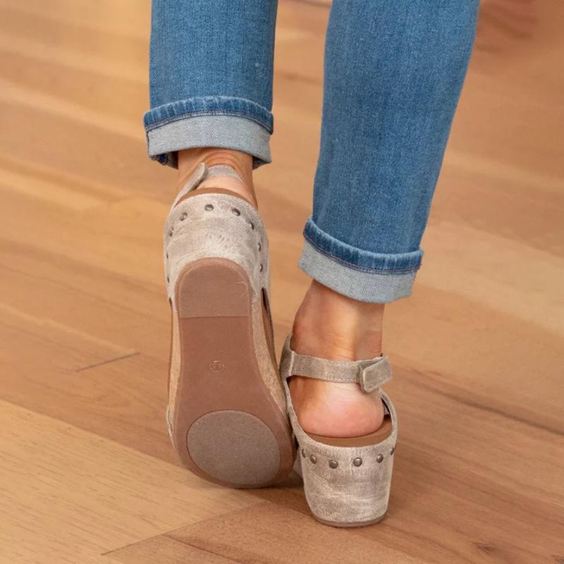 Dames leren sandalen met verstelbare bandjes en ergonomisch voetbed – stijlvol comfort voor elke stap