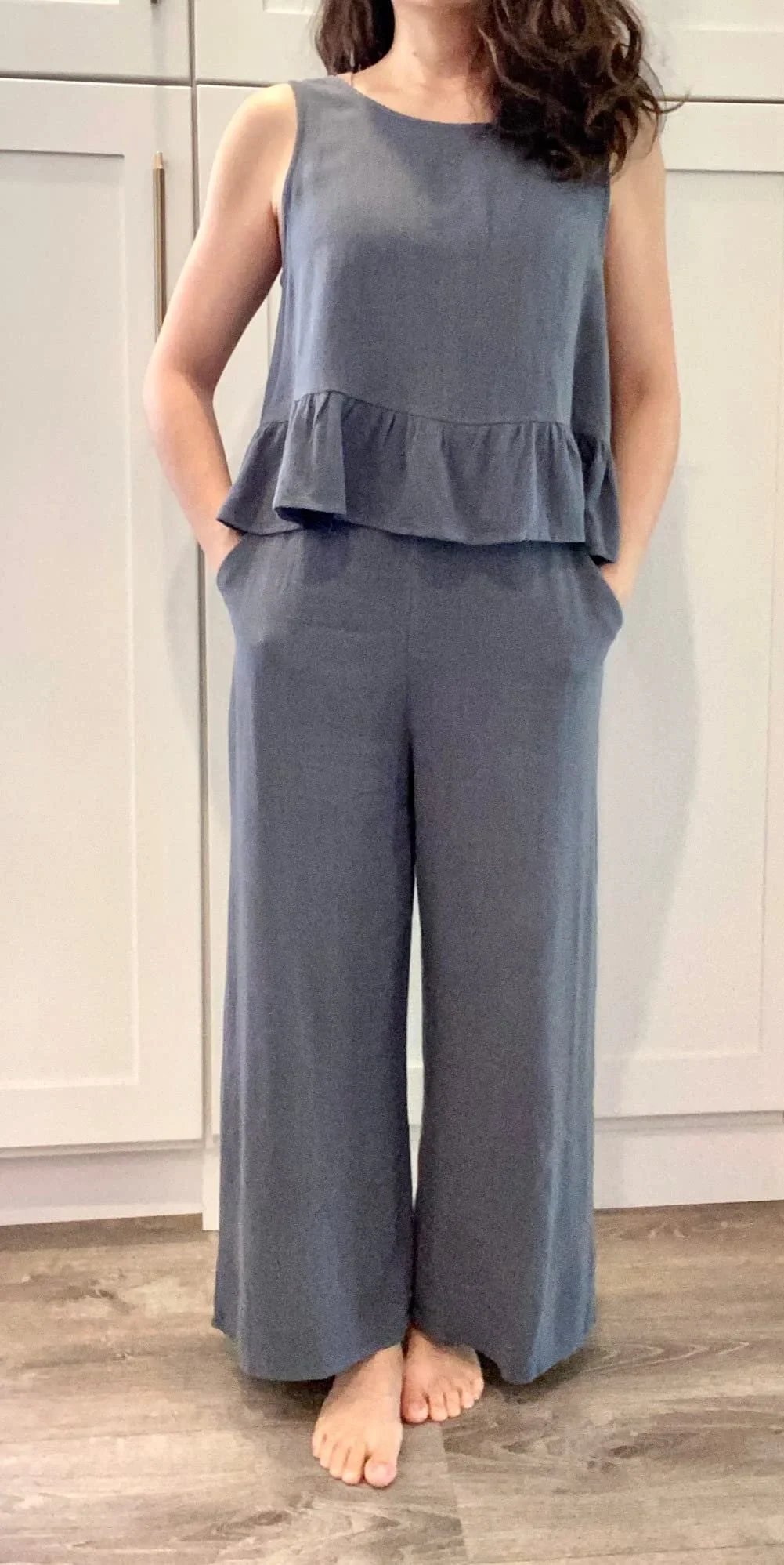 Ewelina - Komplet damski letni 2-częściowy - Świeży i elegancki na słoneczne dni