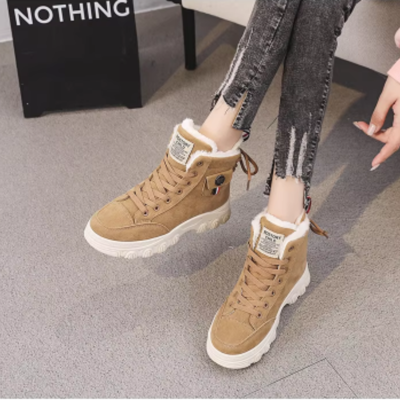 Michalina - Proste Wysokie Buty Zimowe Damskie