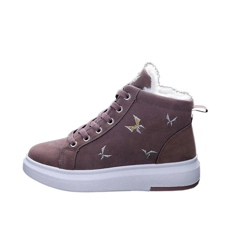 Lena - Wysokie Buty Zimowe z Nadrukiem Damskie