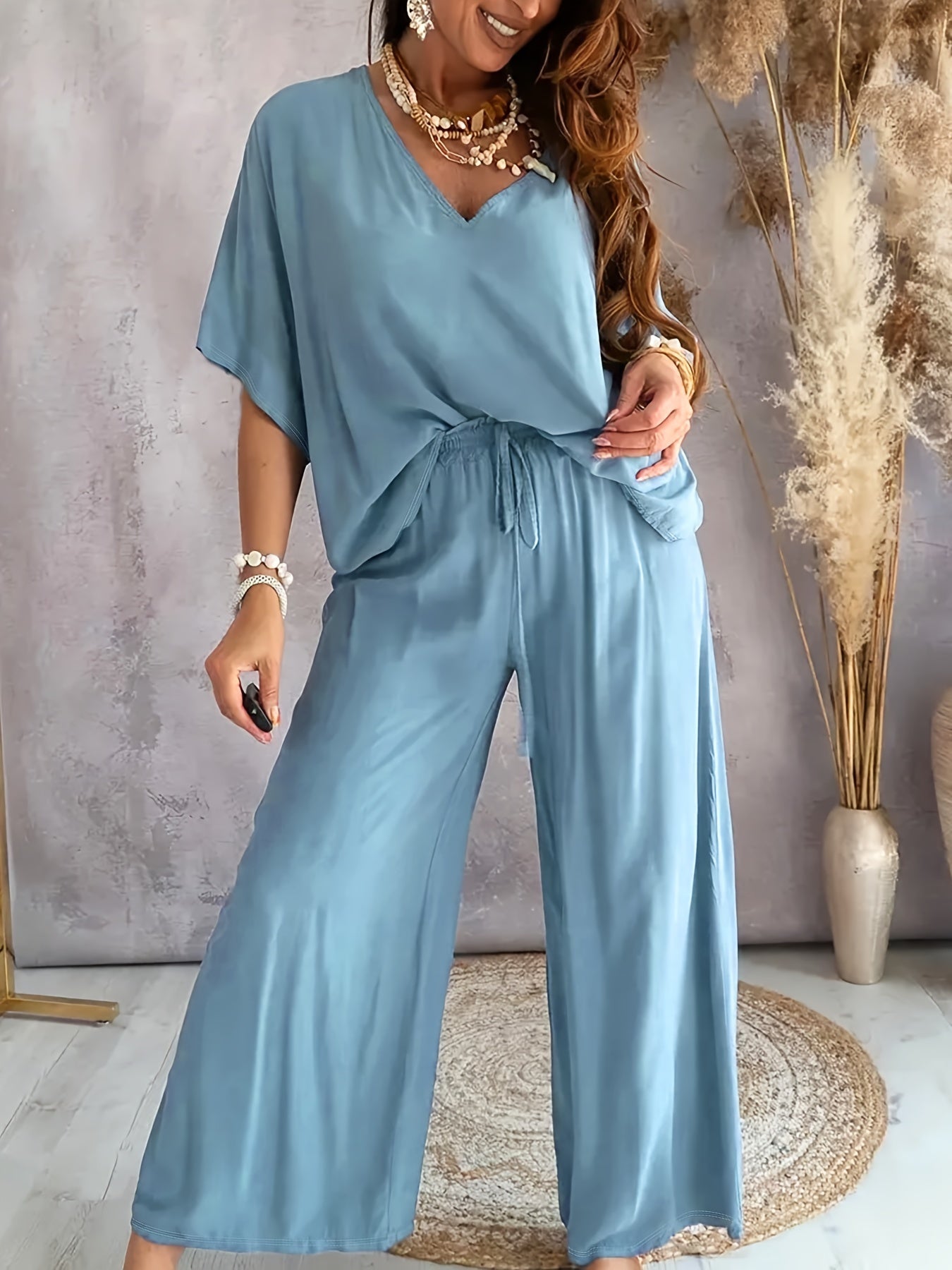 Dominika - Komplet damski casual - Dwuczęściowy zestaw dla swobodnego stylu