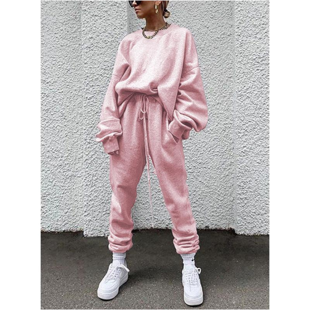 Joanna - Komplet damski elegancki - Dwuczęściowy zestaw z stylowymi detalami