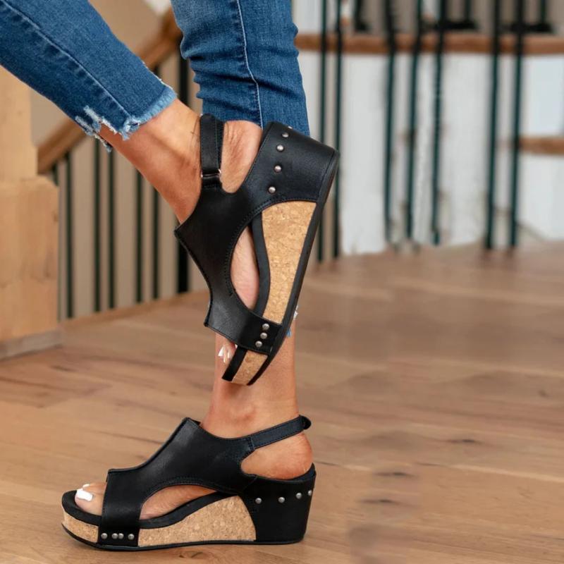 Dames leren sandalen met verstelbare bandjes en ergonomisch voetbed – stijlvol comfort voor elke stap