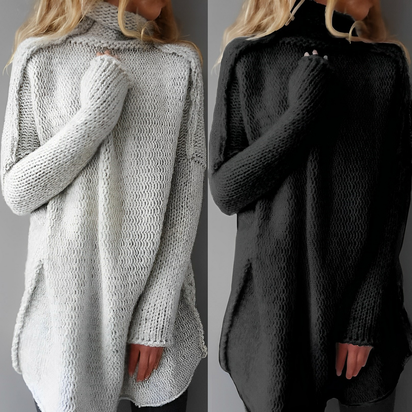 Jagna | Sweter damski zimowy oversize z golfem