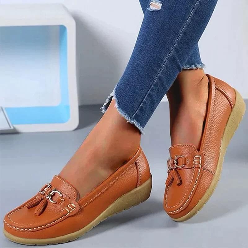 Aniela - Skórzane Loafers - Eleganckie i Wygodne