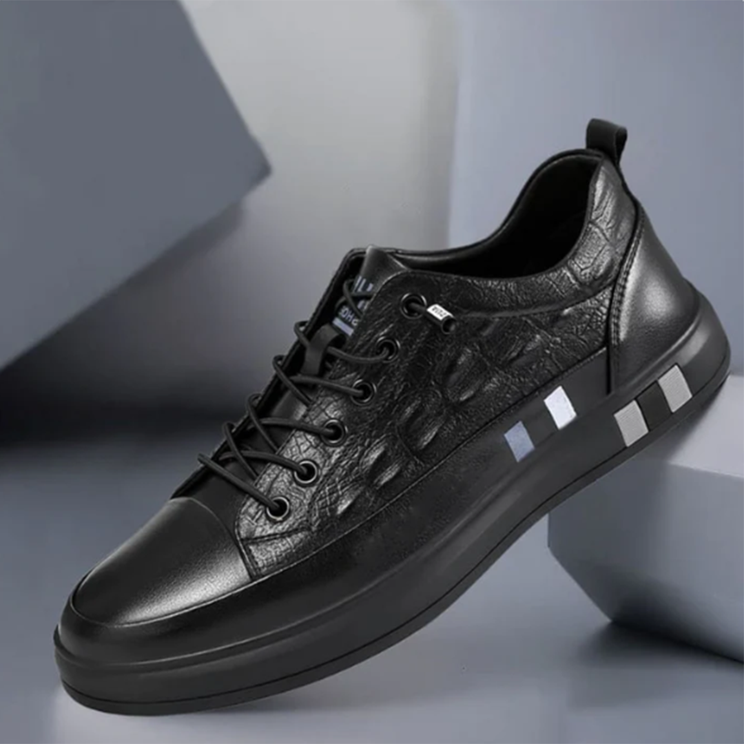 Branko | Buty męskie jesień stylowe PU z tłoczoną cholewką i eleganckim wykończeniem