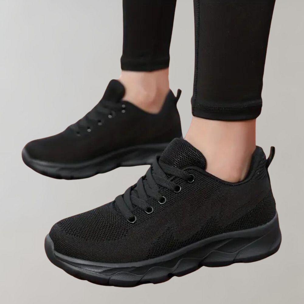 Oliwia | Lekkie przewiewne sneakersy damskie na jesień z dzianiny o sportowym fasonie