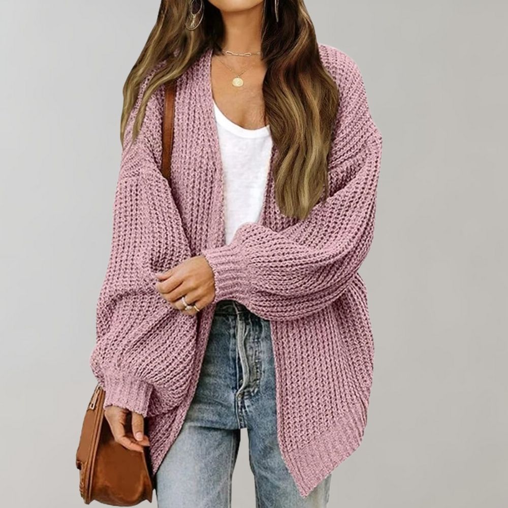 Klaudia - Casual Damski Kardigan z Miękkiej Dzianiny