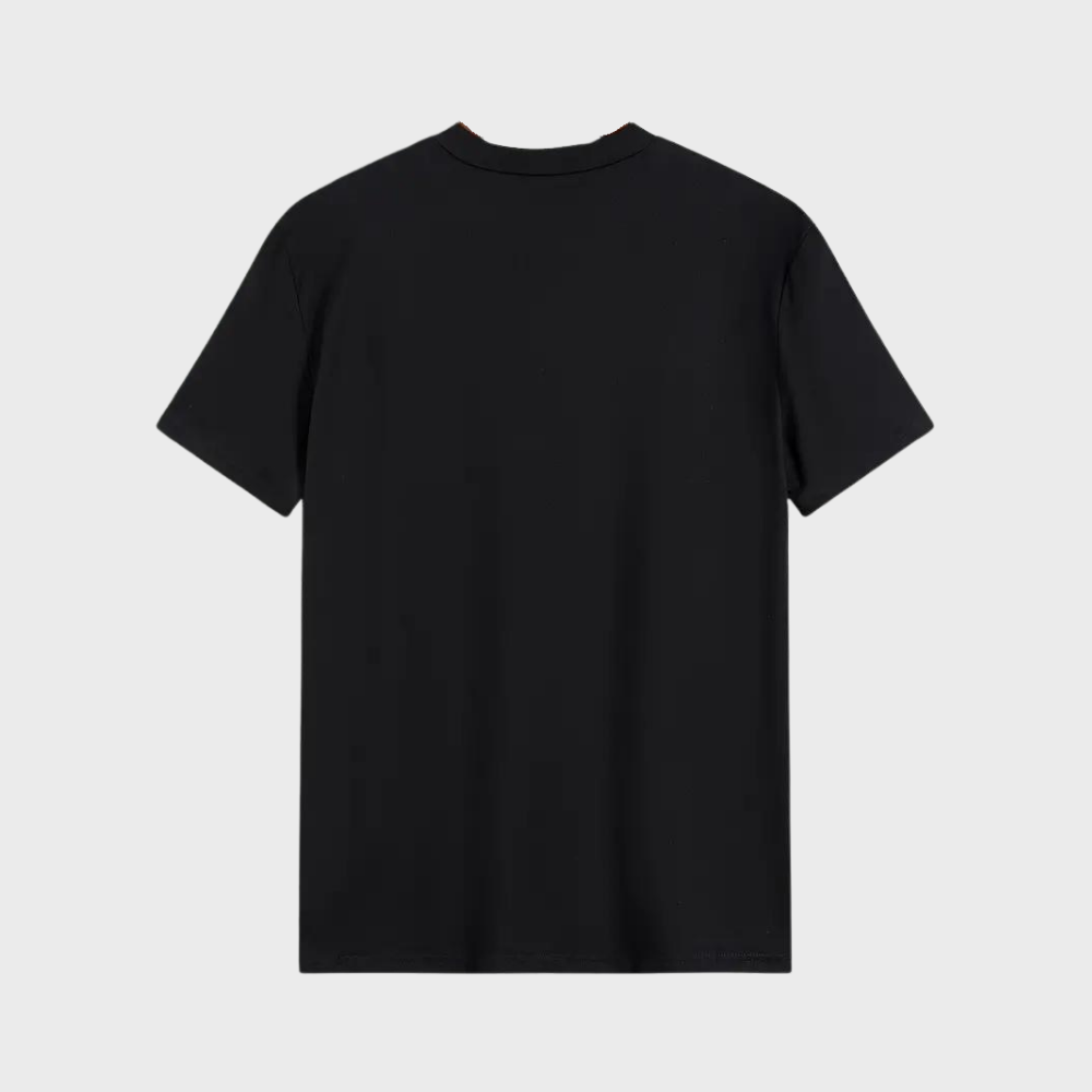 Zosimo | T-shirt męski jesień bawełna z napisem i minimalistycznym stylem o klasycznym kroju