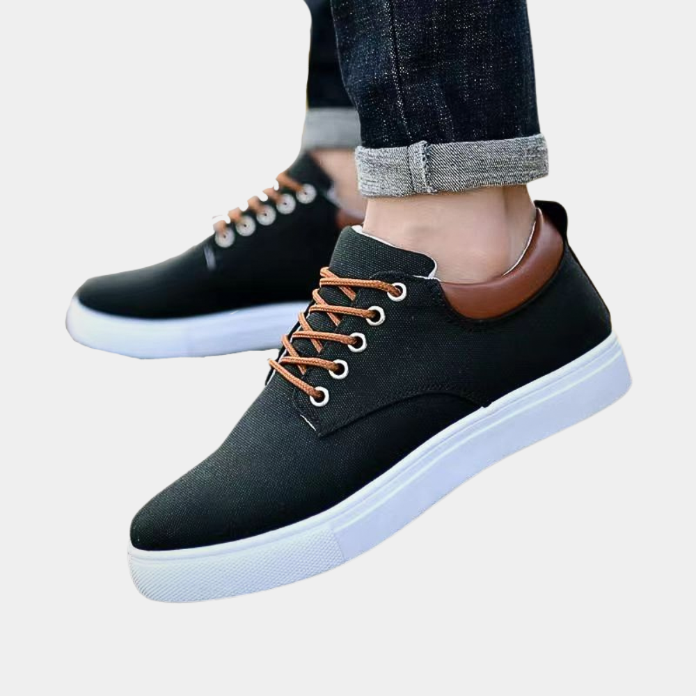 Birger | Buty męskie jesień lekkie materiał tekstylny z kontrastowymi sznurowadłami i casualowym fasonem