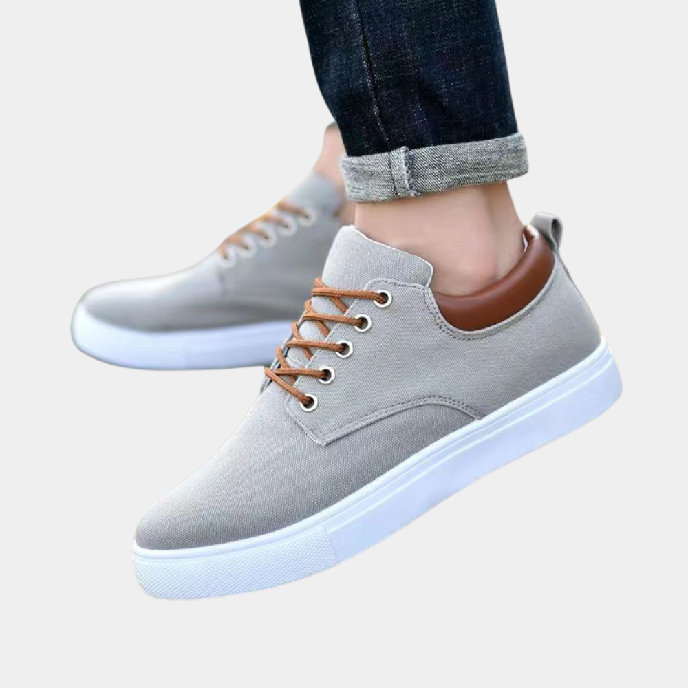 Birger | Buty męskie jesień lekkie materiał tekstylny z kontrastowymi sznurowadłami i casualowym fasonem