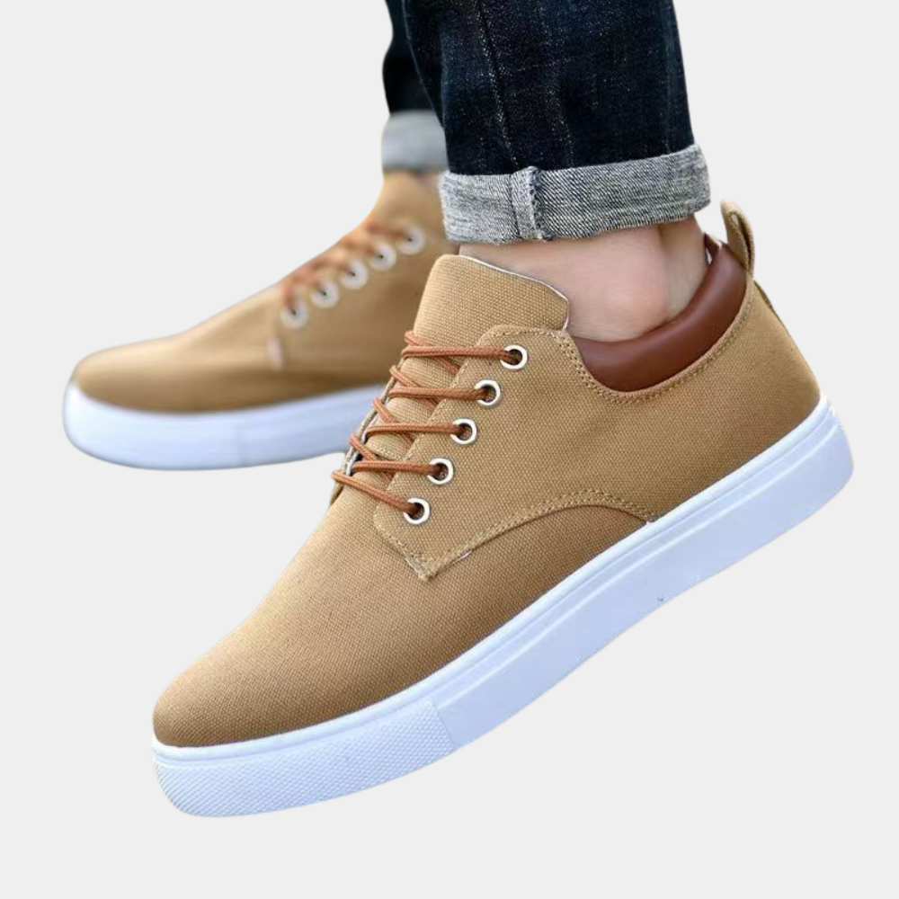 Birger | Buty męskie jesień lekkie materiał tekstylny z kontrastowymi sznurowadłami i casualowym fasonem