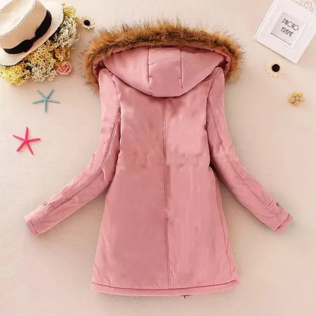 Zofia Slim Fit Parka na Wiosnę z Kapturem – Wygodna i Stylowa