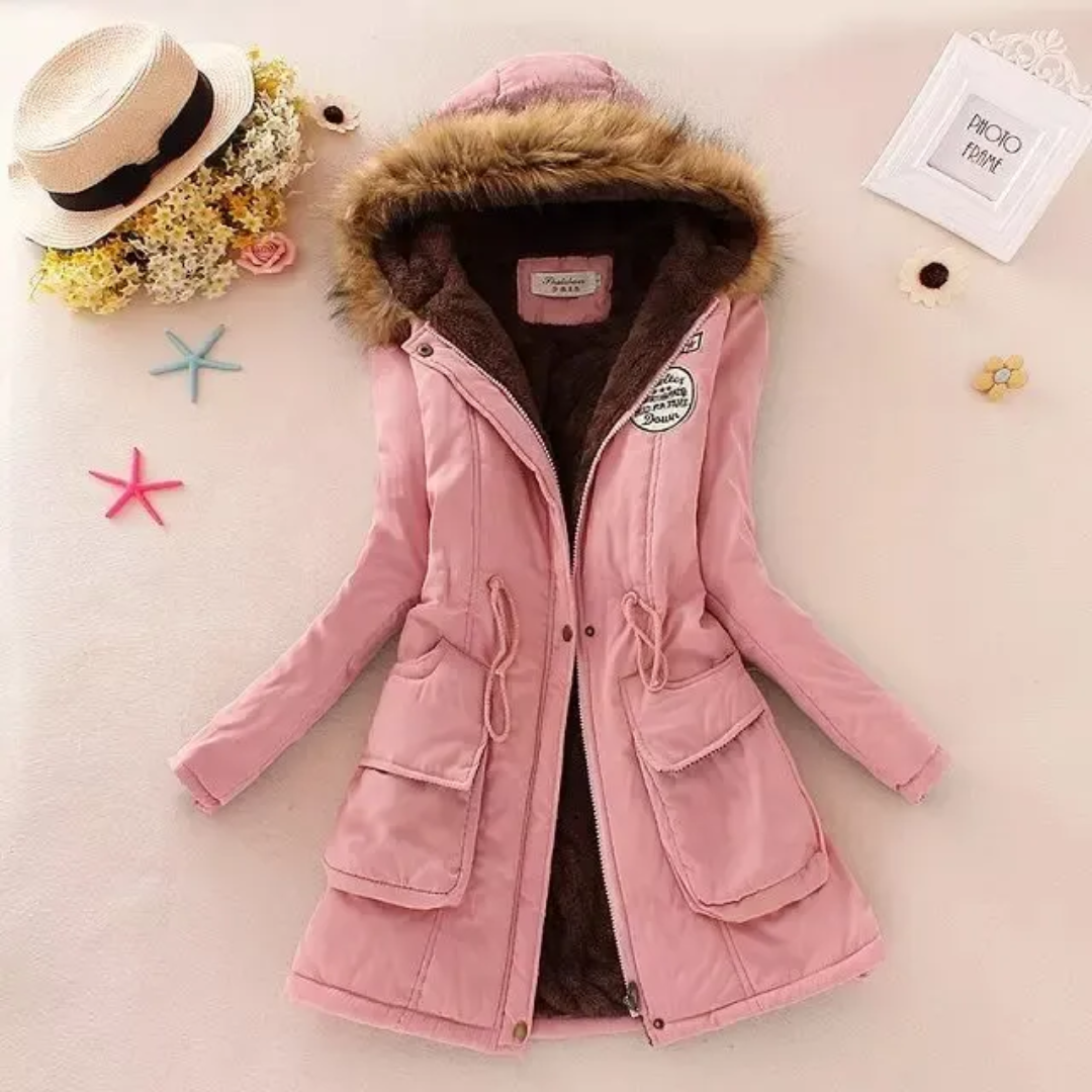 Zofia Slim Fit Parka na Wiosnę z Kapturem – Wygodna i Stylowa
