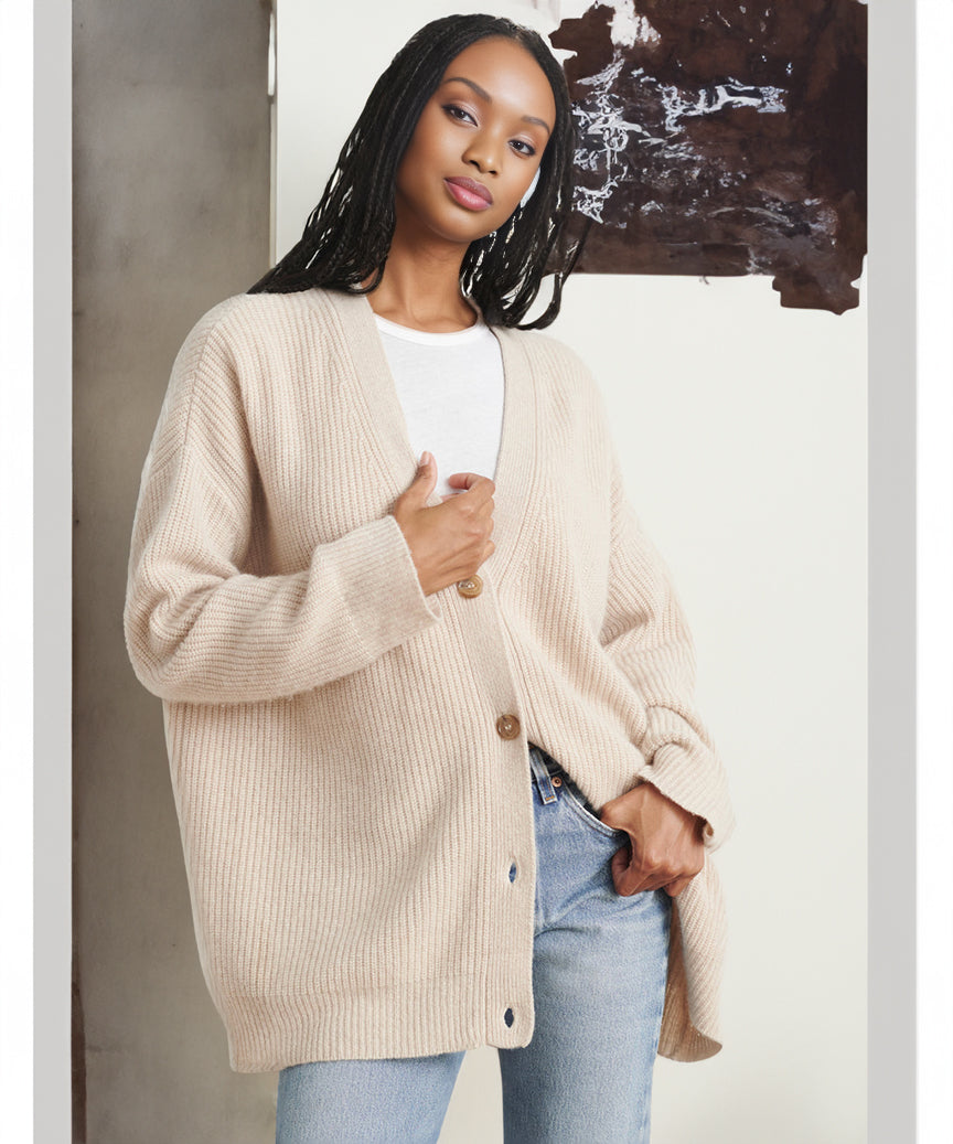 Iwona | Kardigan damski oversize