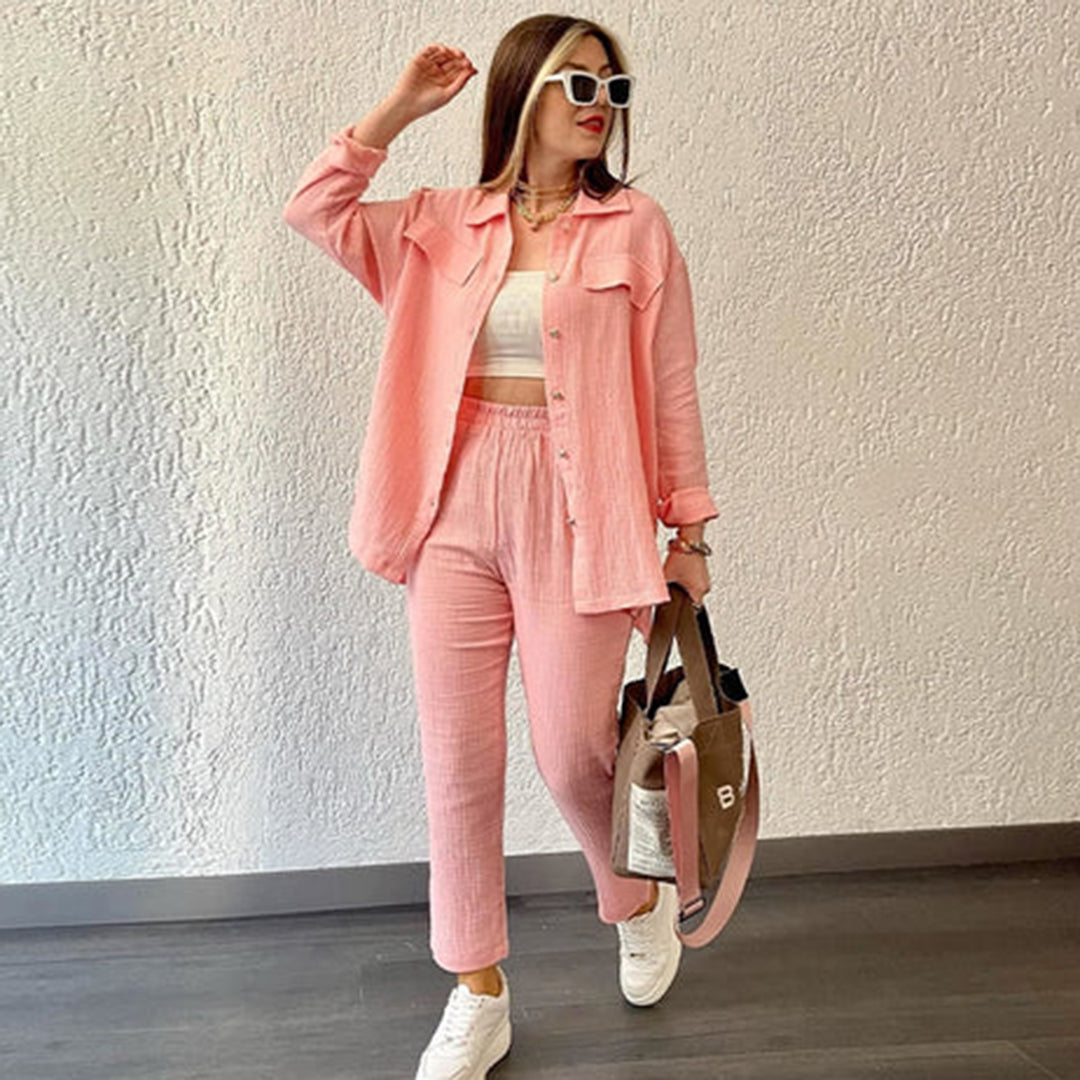 Natalia - Komplet damski wygodny - Miękka i relaksująca stylizacja