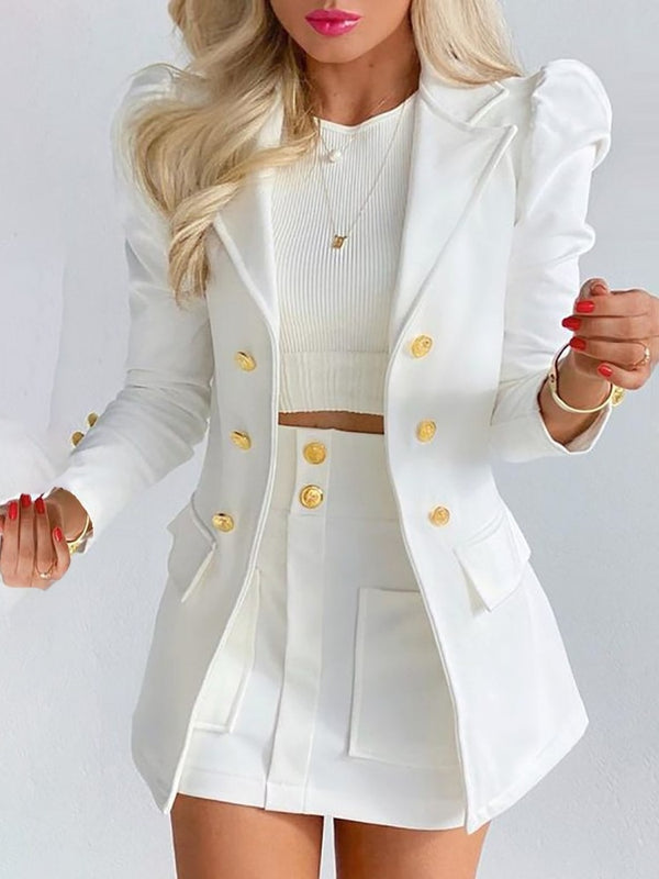 Joanna - Komplet damski z marynarką i spódnicą - Elegancki krój w dwóch częściach