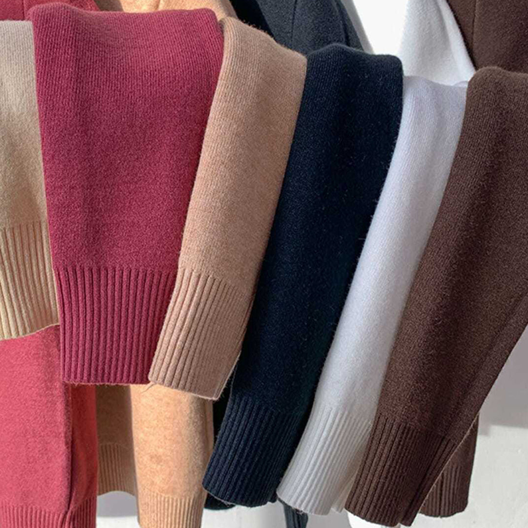 Talulla | Sweter dla kobiet jesień miękki oddychający z golfem w dzianinie z dopasowanym krojem