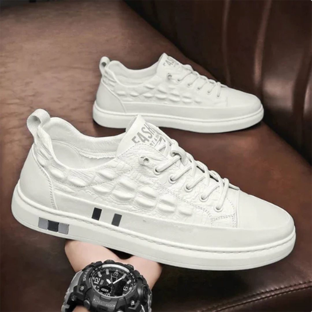 Branko | Buty męskie jesień stylowe PU z tłoczoną cholewką i eleganckim wykończeniem