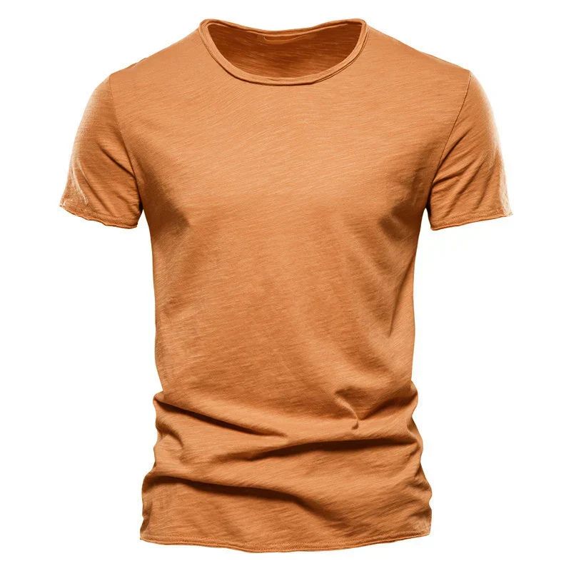Wiktor | T-shirt męski jesień przewiewna bawełna z lekkim dopasowaniem i okrągłym dekoltem