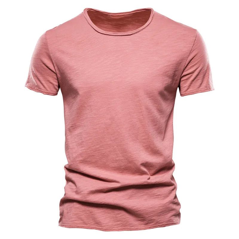 Wiktor | T-shirt męski jesień przewiewna bawełna z lekkim dopasowaniem i okrągłym dekoltem