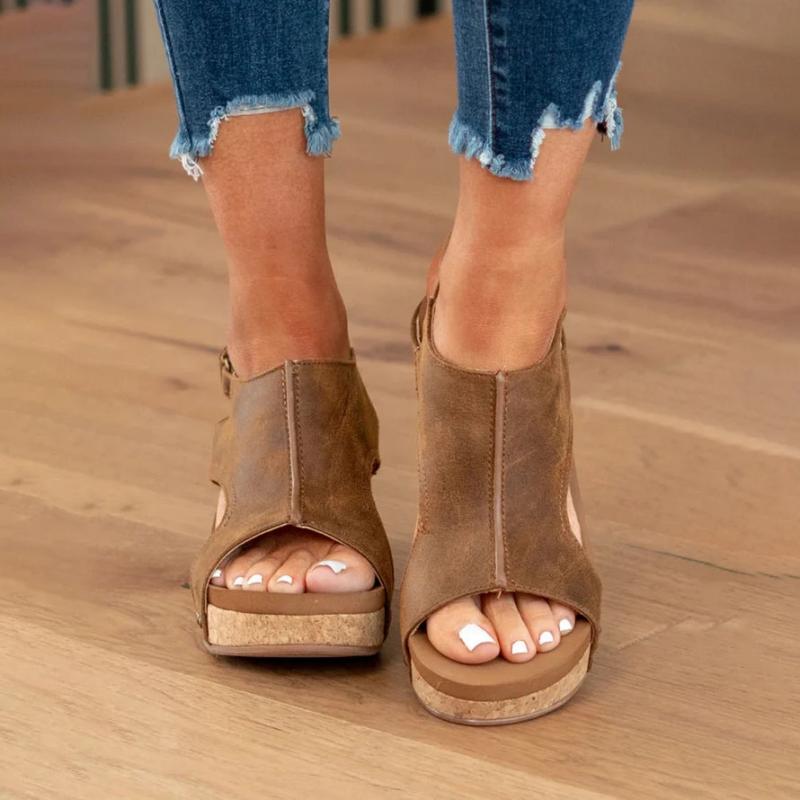 Dames leren sandalen met verstelbare bandjes en ergonomisch voetbed – stijlvol comfort voor elke stap