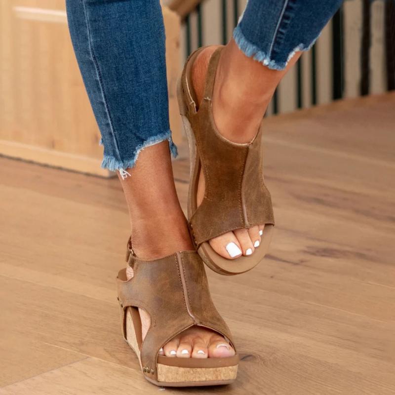 Dames leren sandalen met verstelbare bandjes en ergonomisch voetbed – stijlvol comfort voor elke stap