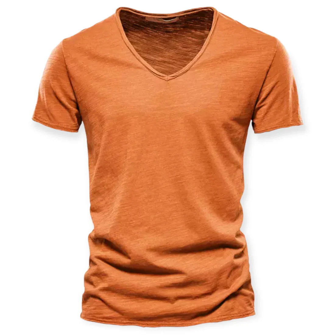 Patryk | T-shirt męski jesień lekki przewiewny materiał z głębokim dekoltem V i nowoczesnym krojem