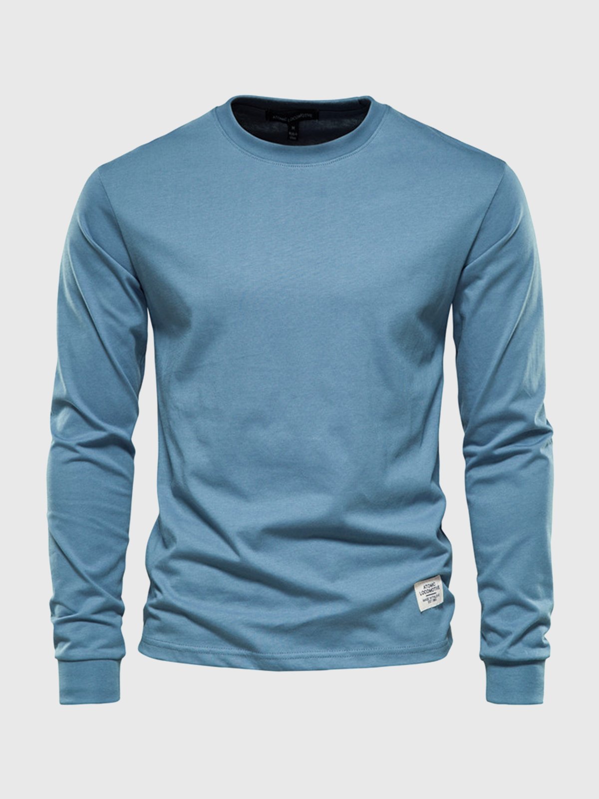 Grzegorz | Longsleeve męski jesień miękki i oddychający bawełniany z luźnym krojem