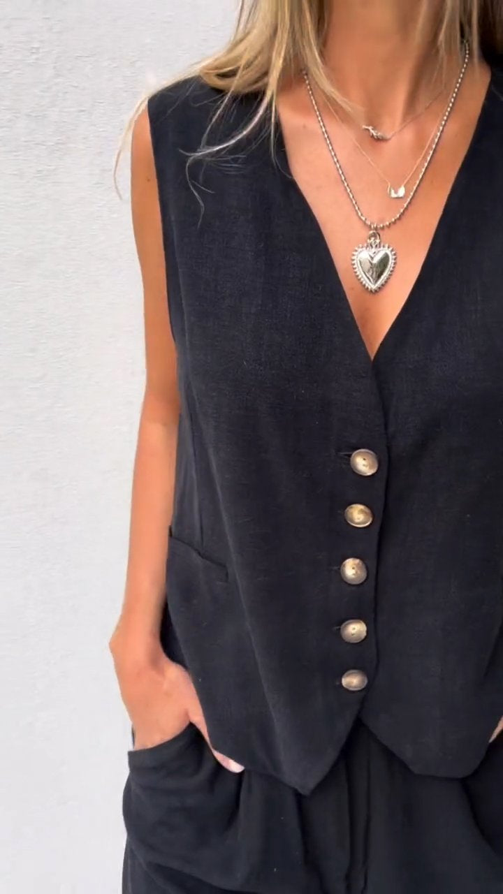 Gabriela - Komplet damski z kamizelką - Elegancki i nowoczesny look