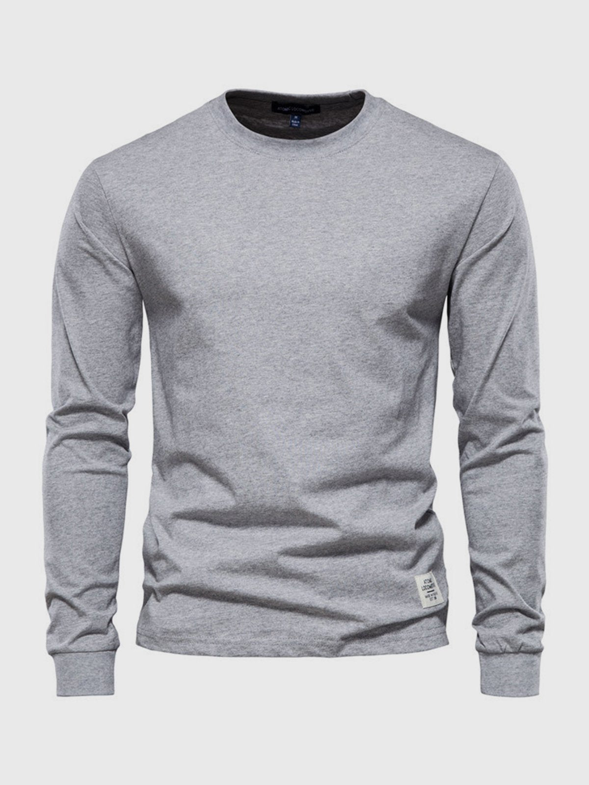 Grzegorz | Longsleeve męski jesień miękki i oddychający bawełniany z luźnym krojem