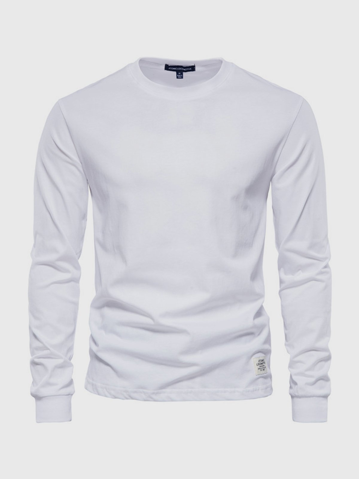 Grzegorz | Longsleeve męski jesień miękki i oddychający bawełniany z luźnym krojem