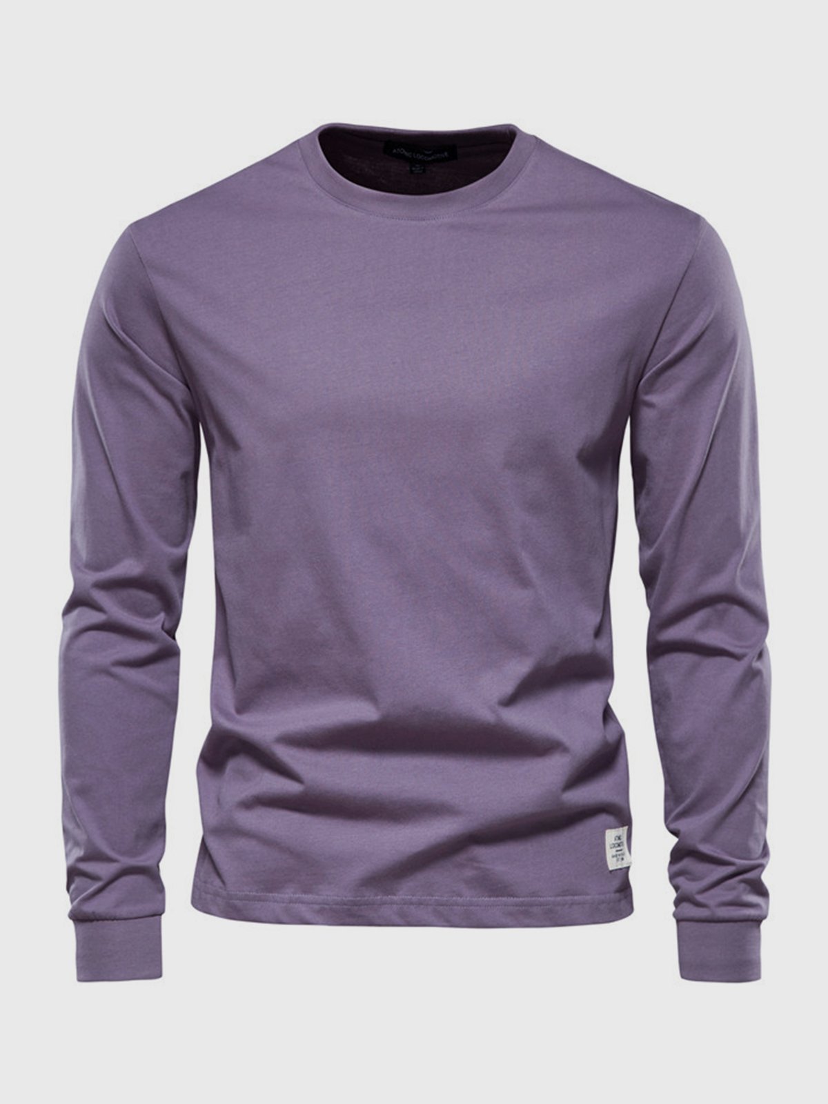 Grzegorz | Longsleeve męski jesień miękki i oddychający bawełniany z luźnym krojem