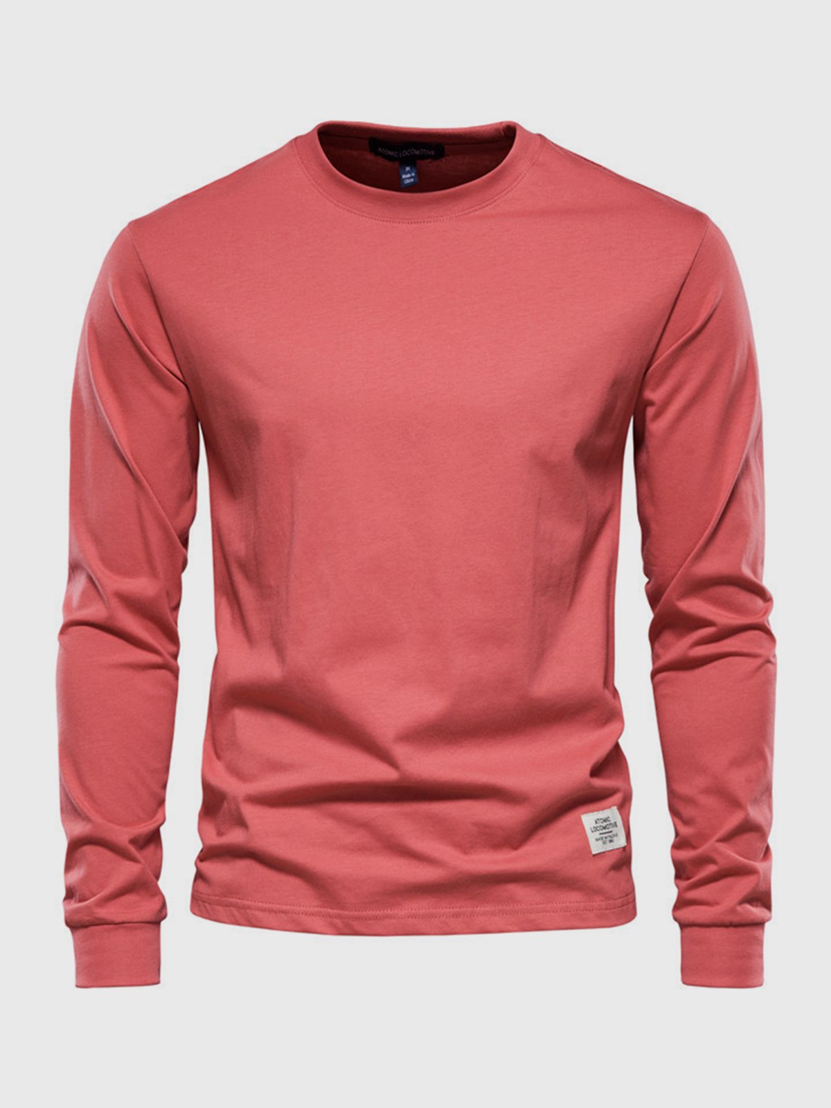 Grzegorz | Longsleeve męski jesień miękki i oddychający bawełniany z luźnym krojem